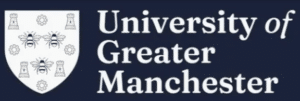 University of Greater Manchester logo with shield and text