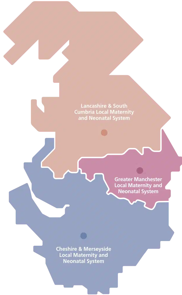Network_Footprint_v2 Map of three North West maternity and neonatal systems
